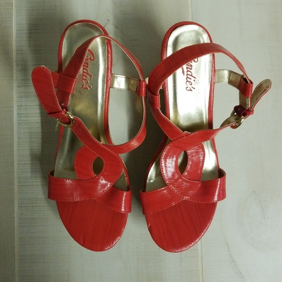 Candie's Rocking Tangerine Wedge - Picture 3 of 8